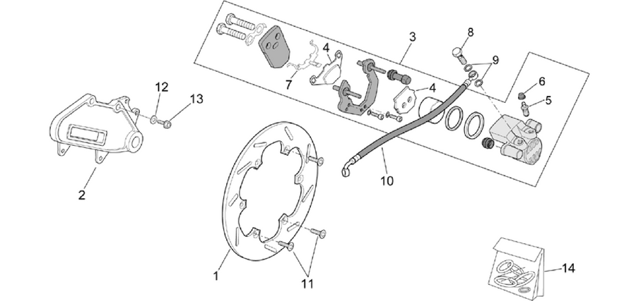 Rear brake caliper