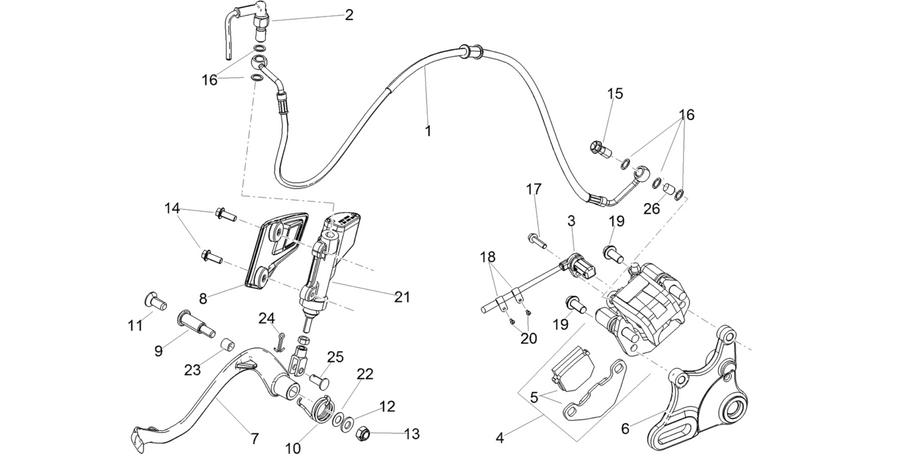 Rear brake system