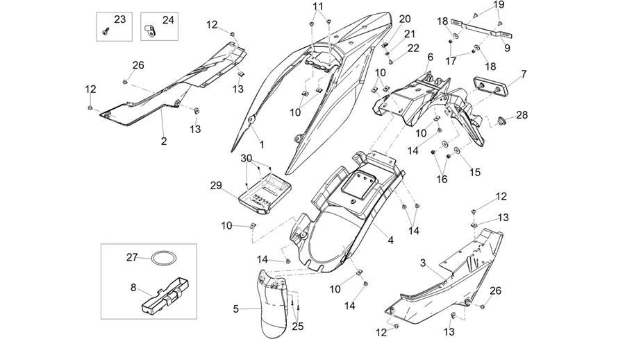 Rear body