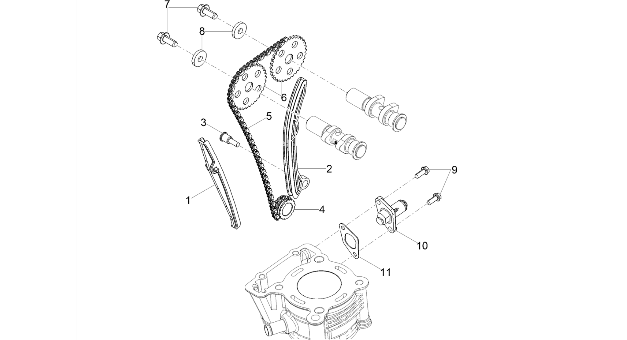 Front cylinder timing system