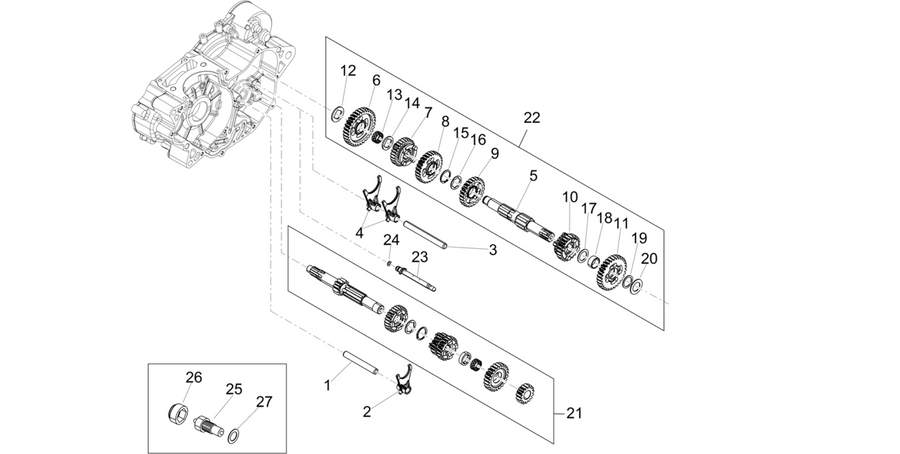 Gear box - Gear assembly
