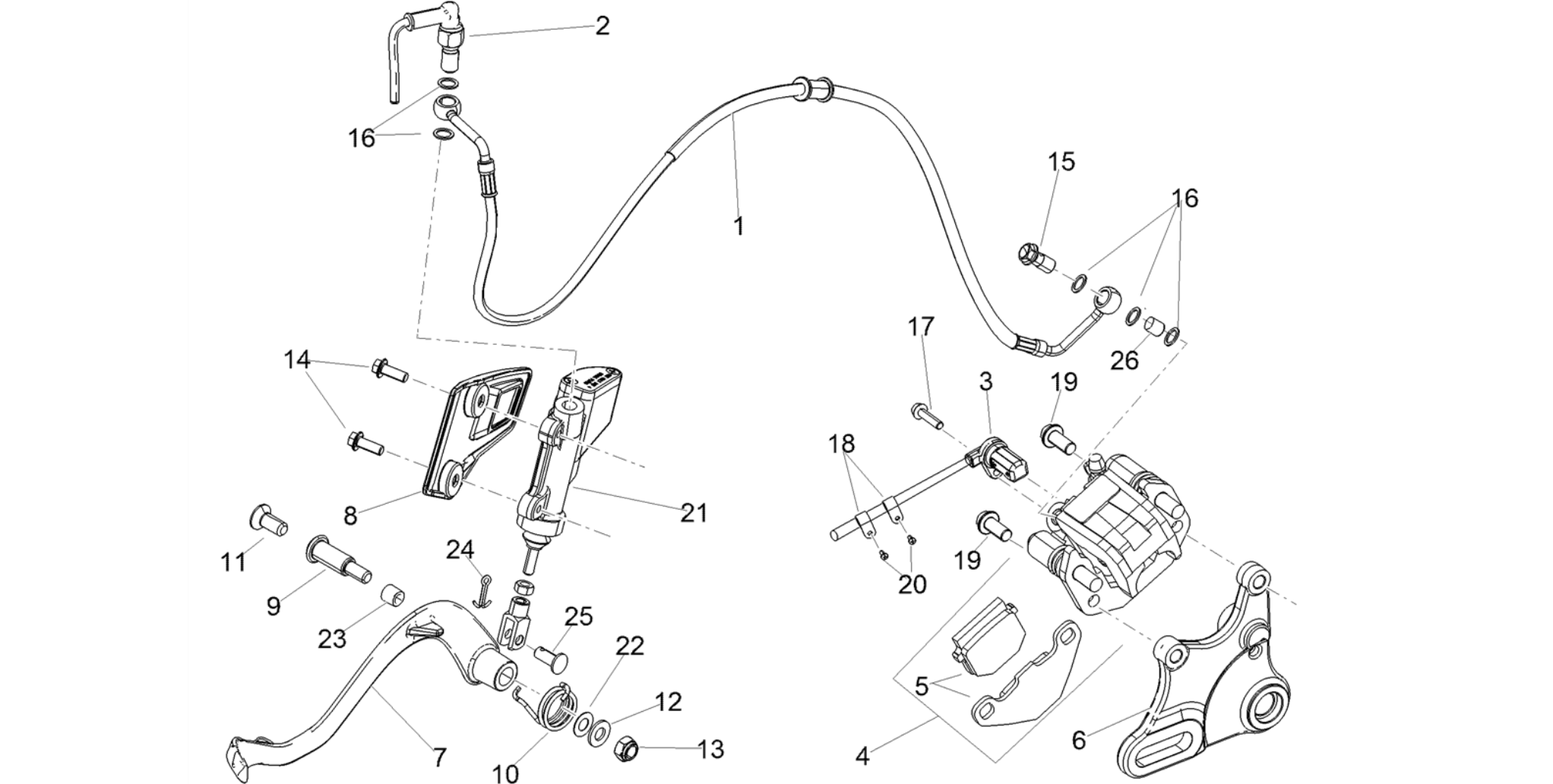 Rear brake system