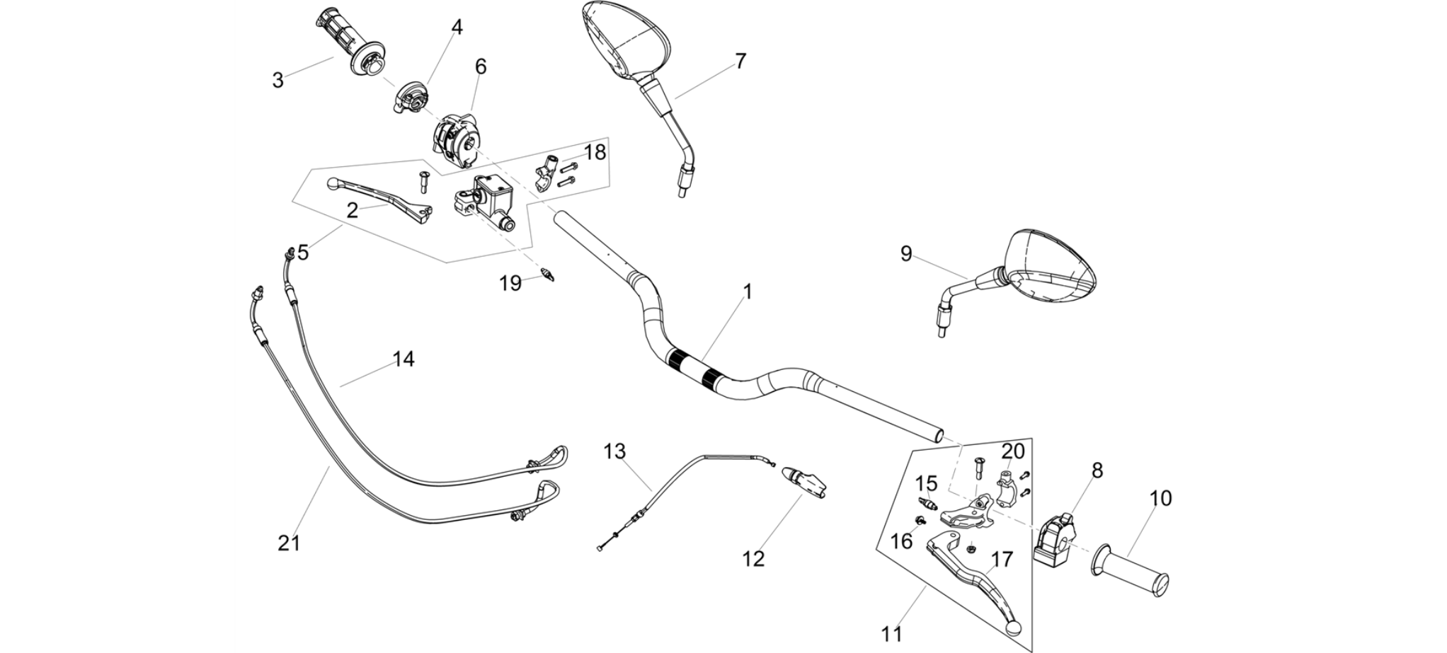 Handlevar and controls