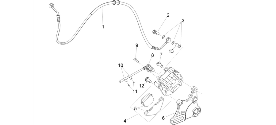 Rear brake caliper