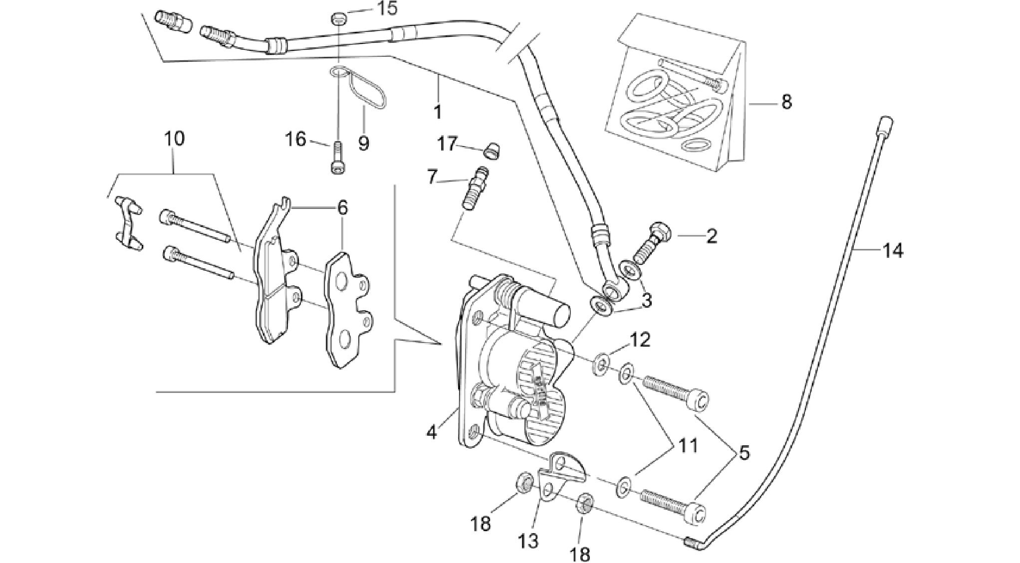 Front brake caliper