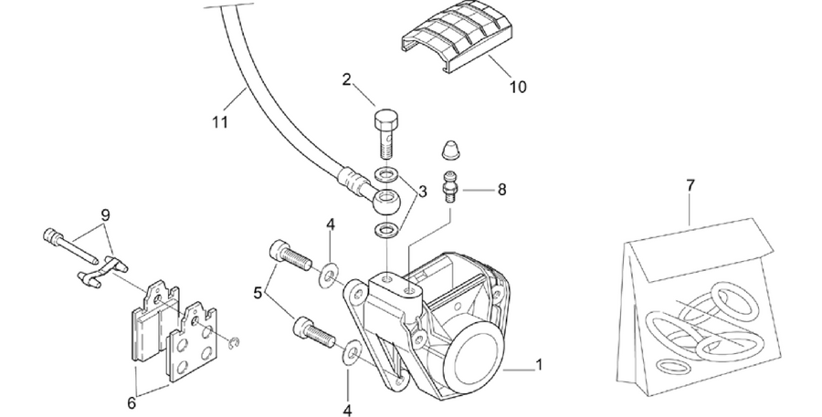Rear brake caliper