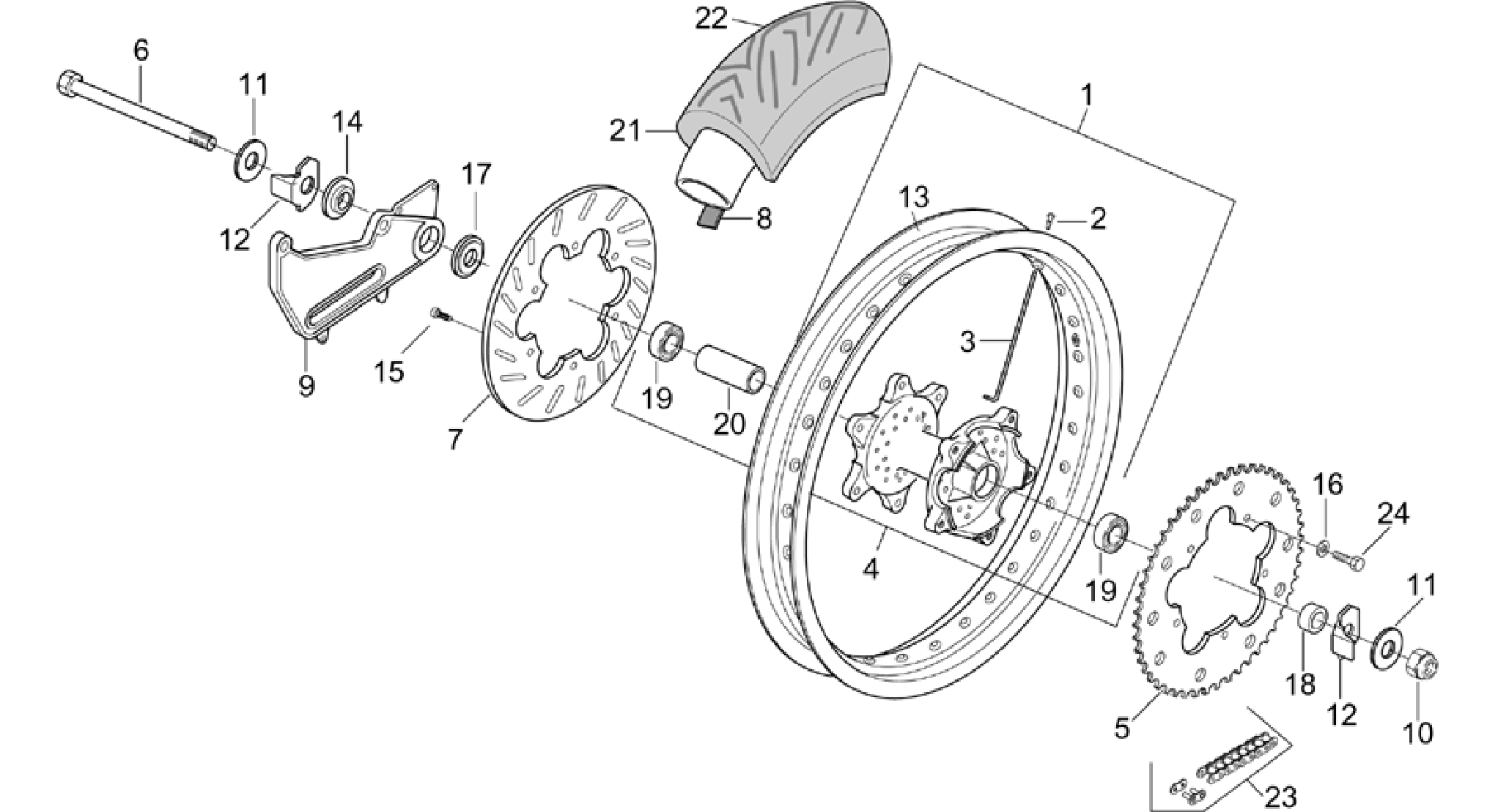 Rear wheel