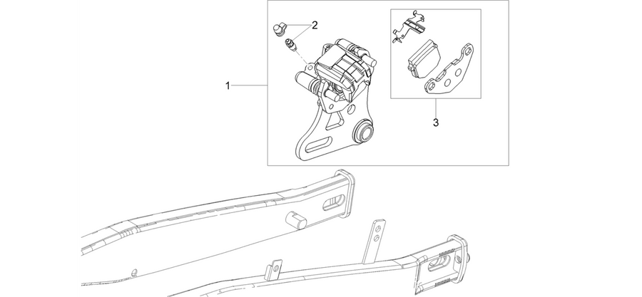Rear brake caliper