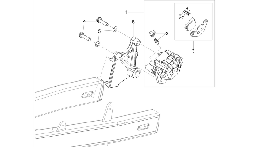 Rear brake caliper