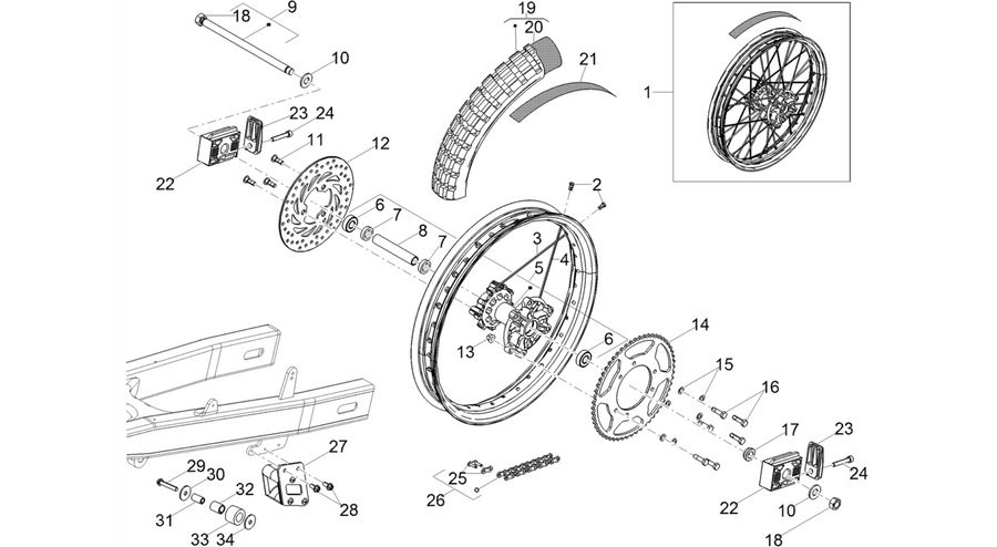 Rear wheel