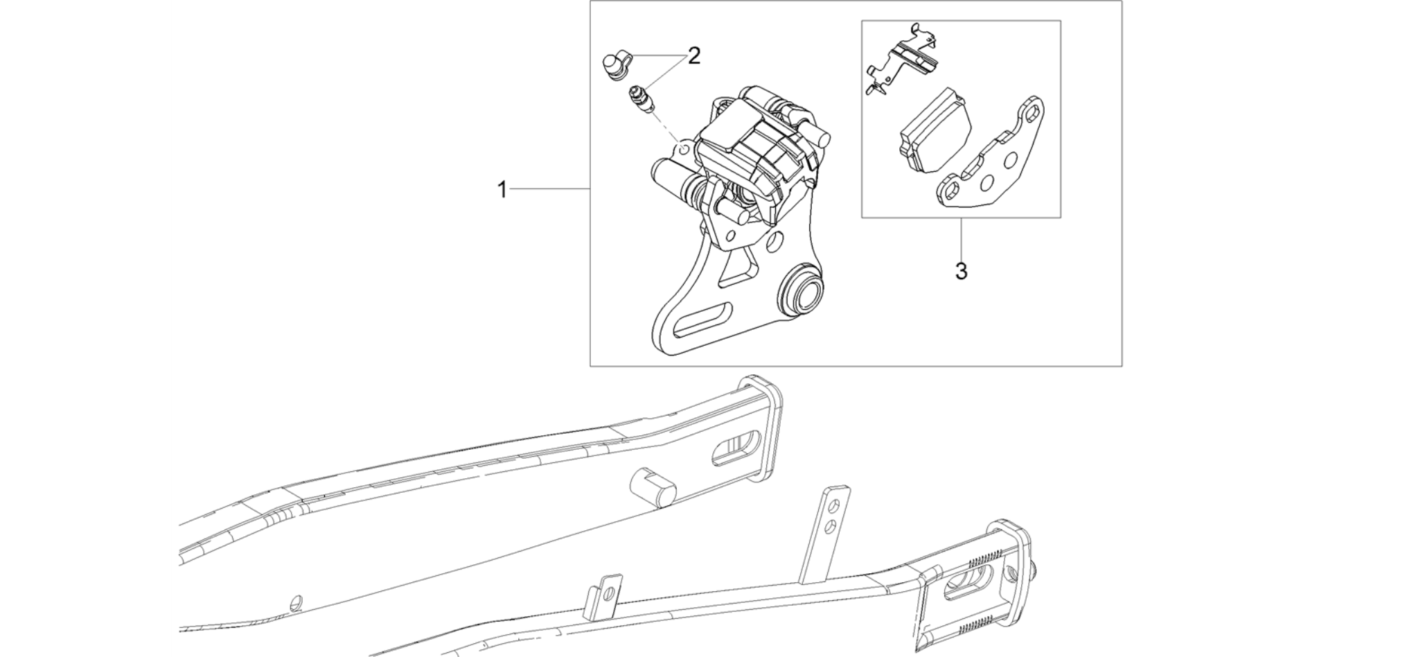 Rear brake caliper