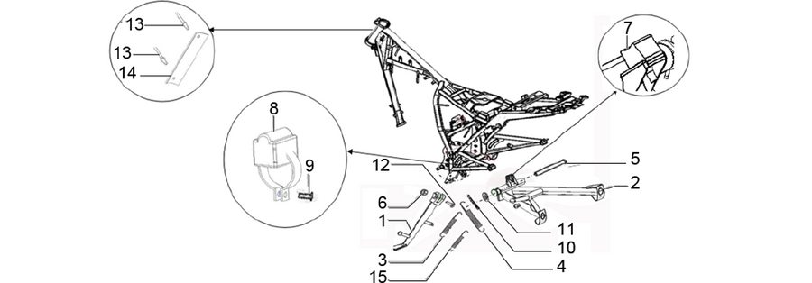 Center stand and side stand