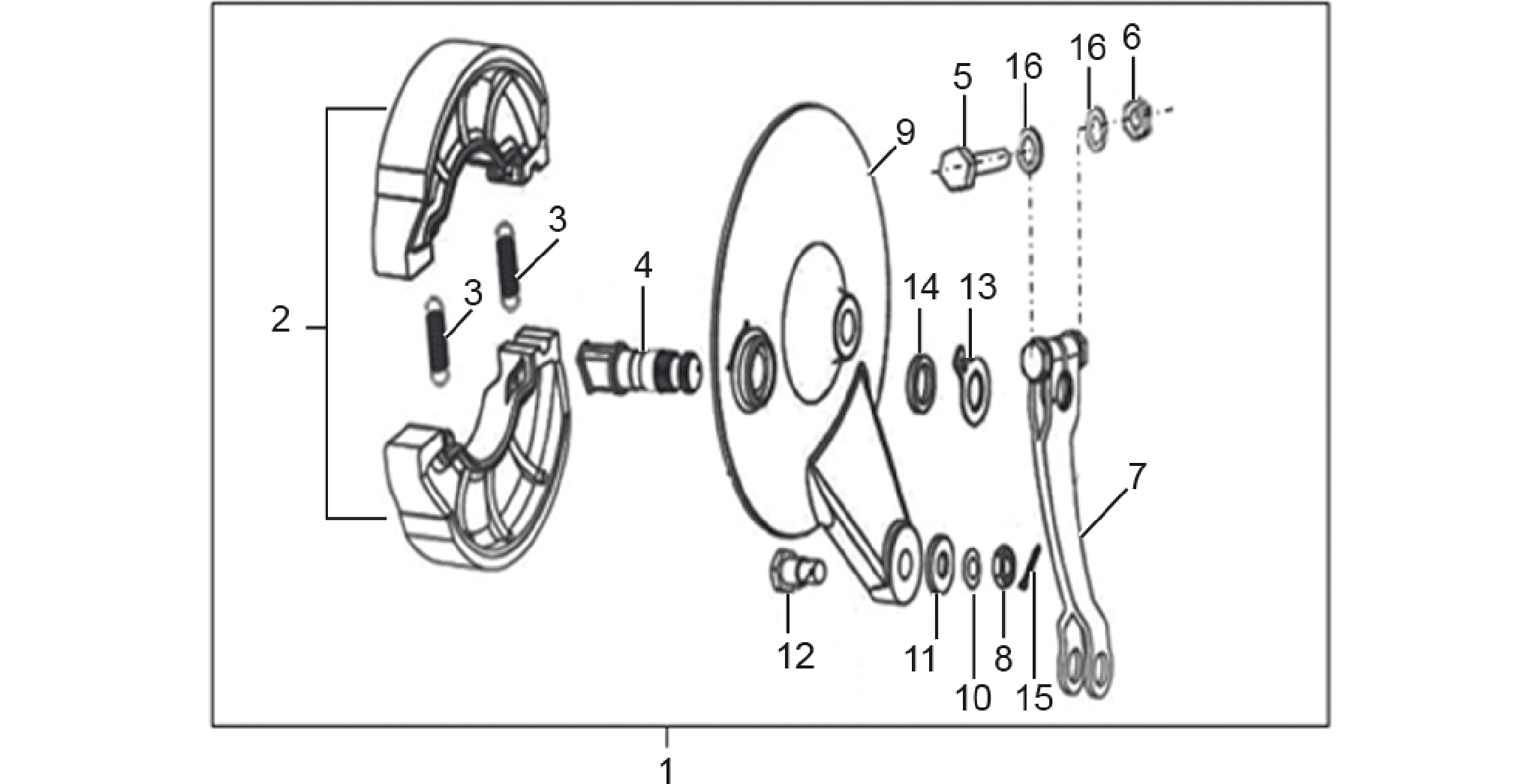 Rear brake assembly