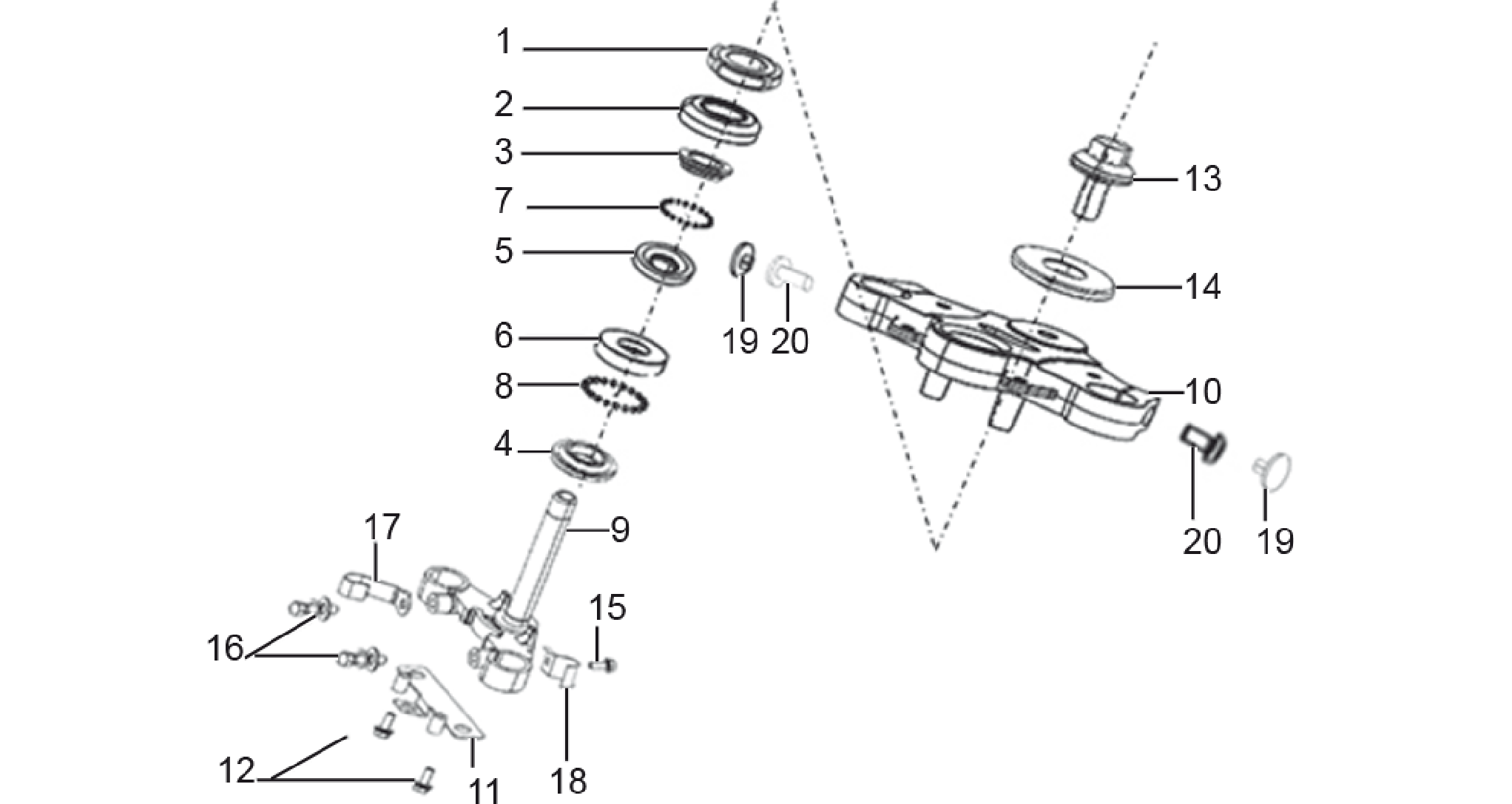 Steering stem assembly