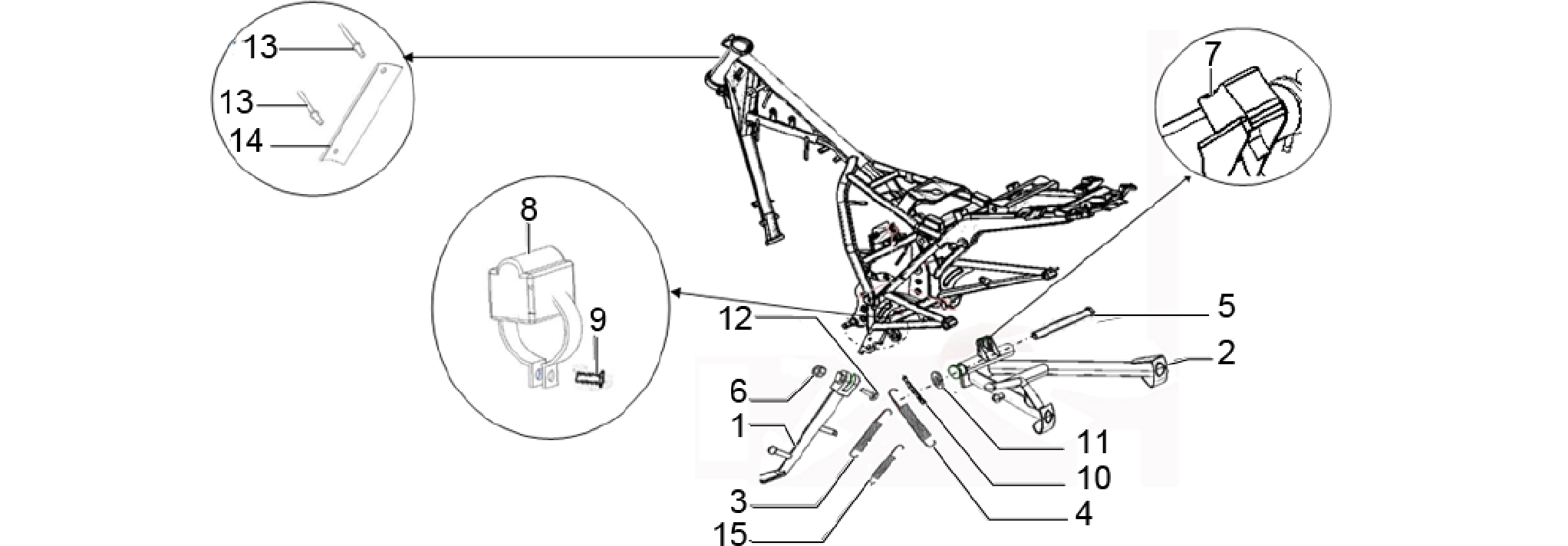 Center stand and side stand