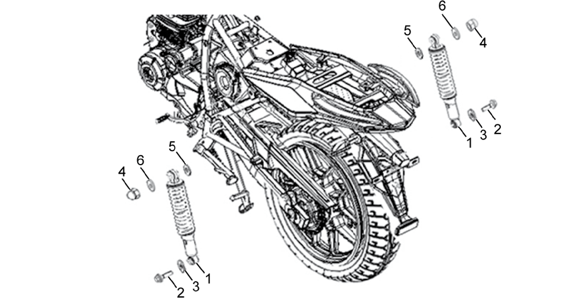Rear shock absorber