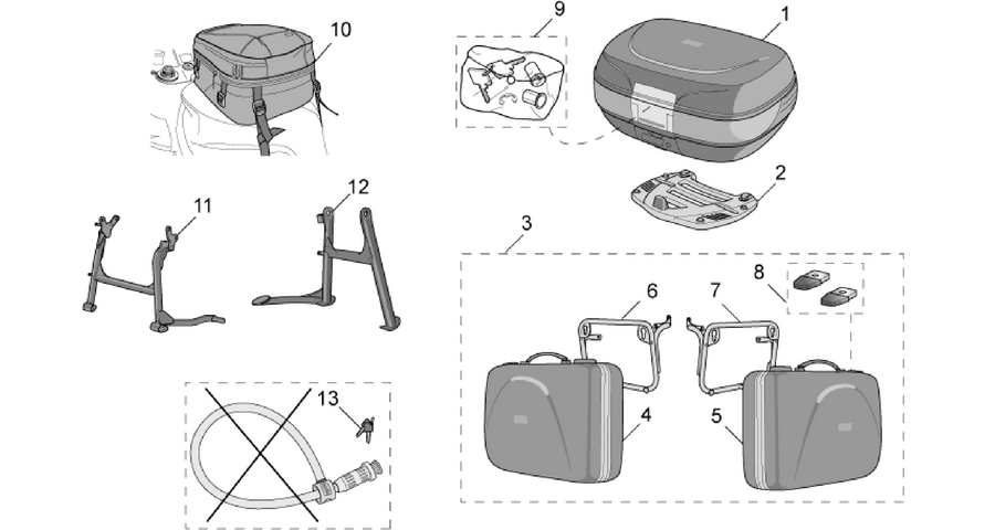 Acc.-Top/cases,side cases var