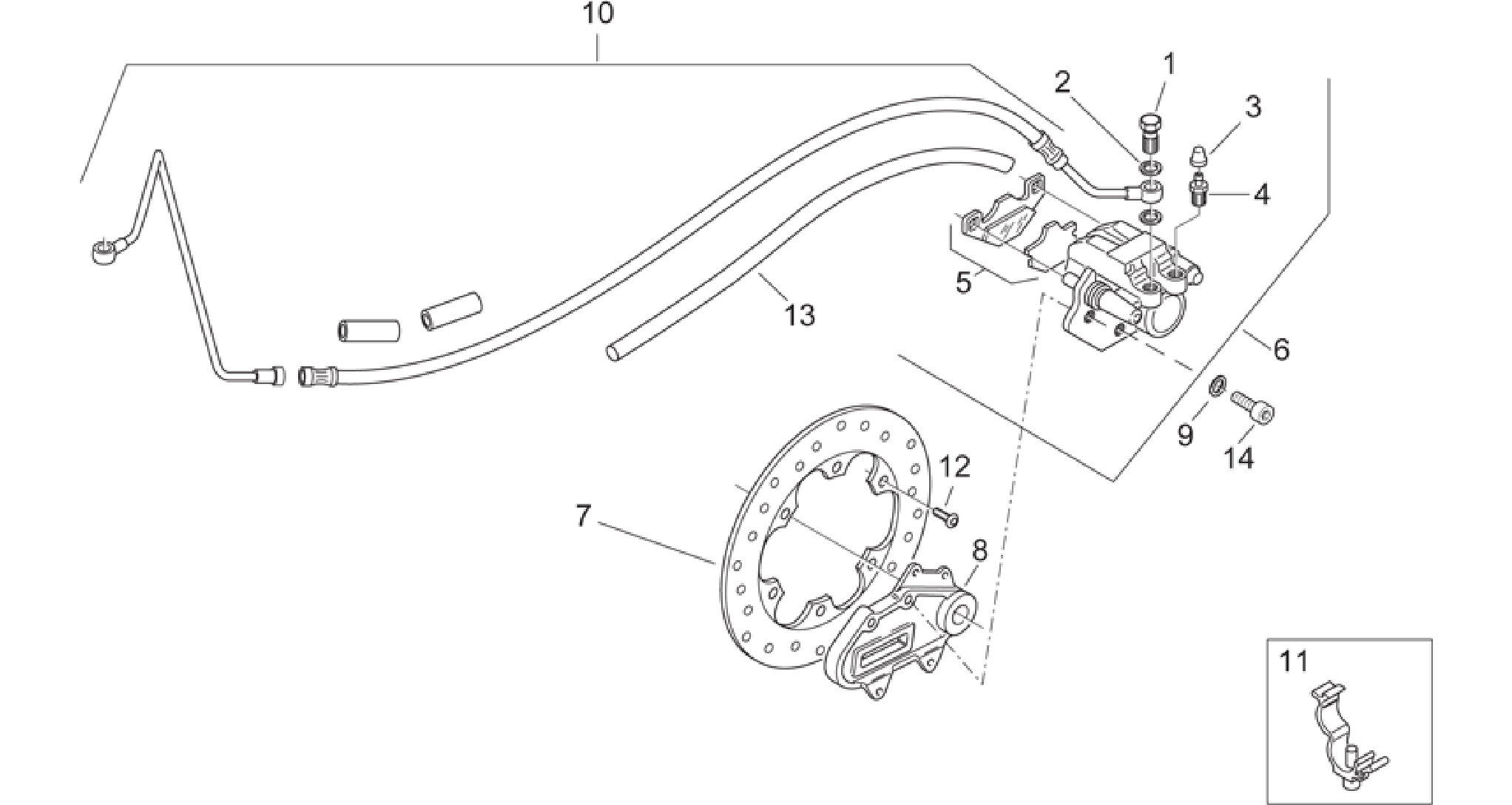 Rear brake caliper