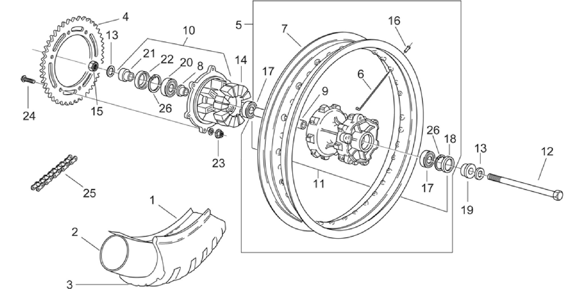 Rear wheel