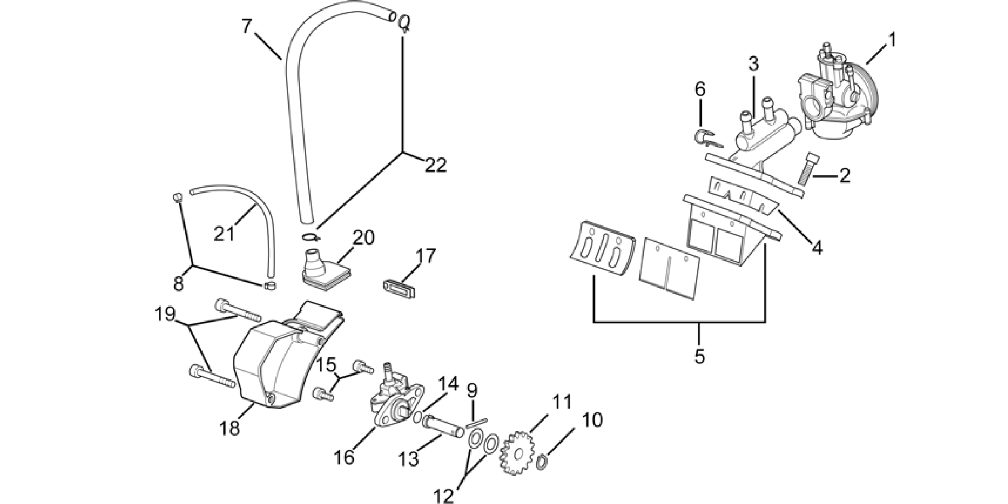 Carburettor - oil pump