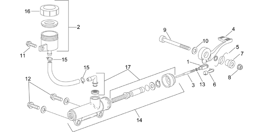Rear master cylinder