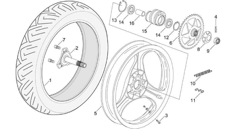 Rear wheel