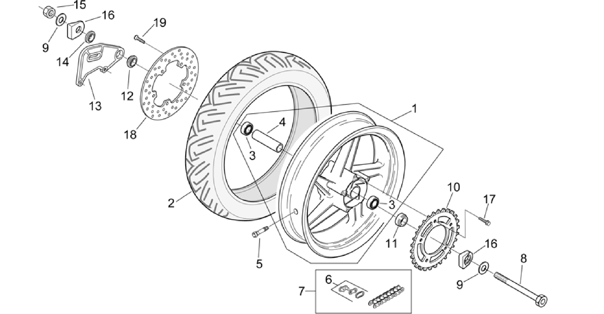 Rear wheel