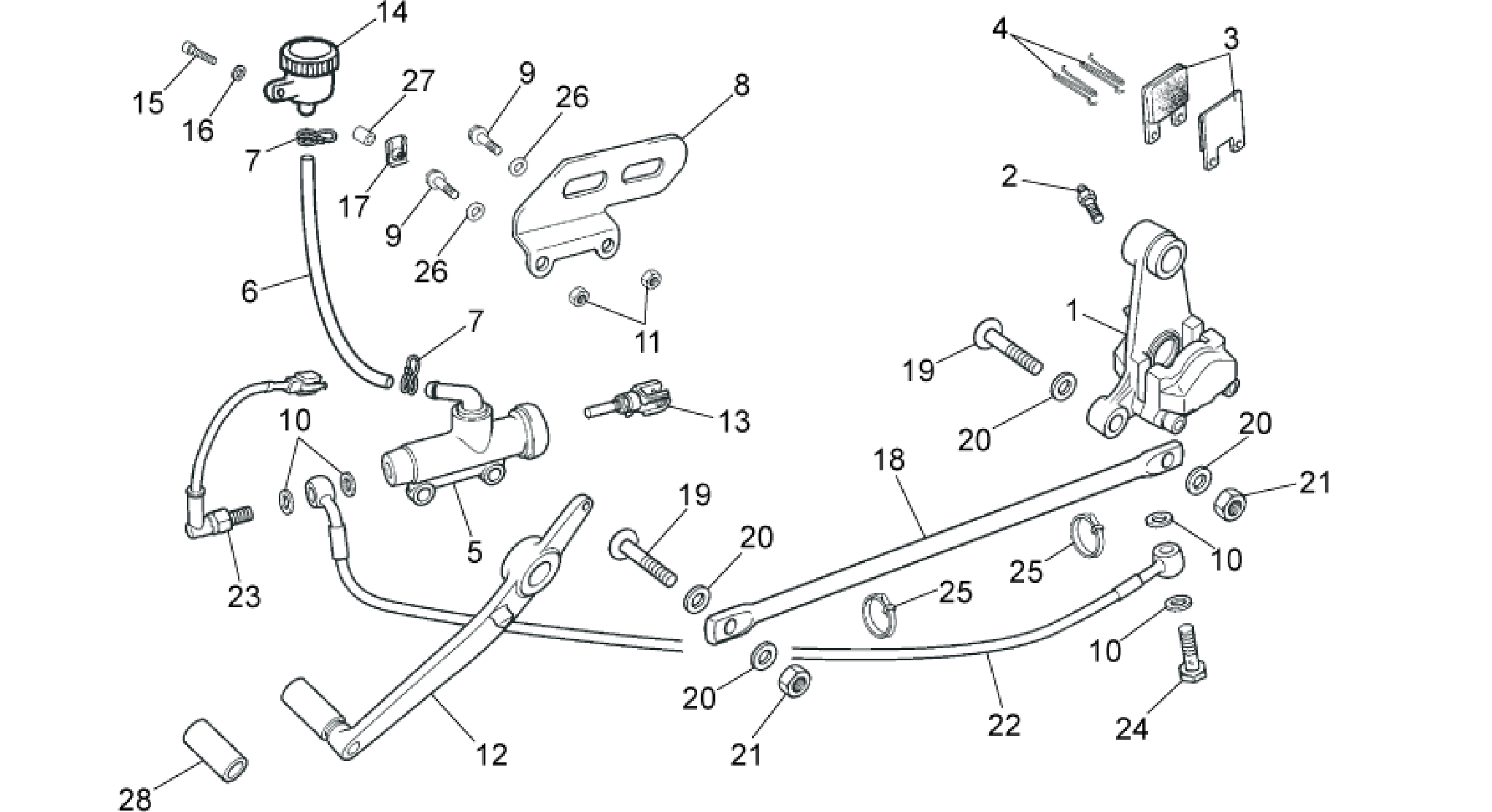 Rear brake system