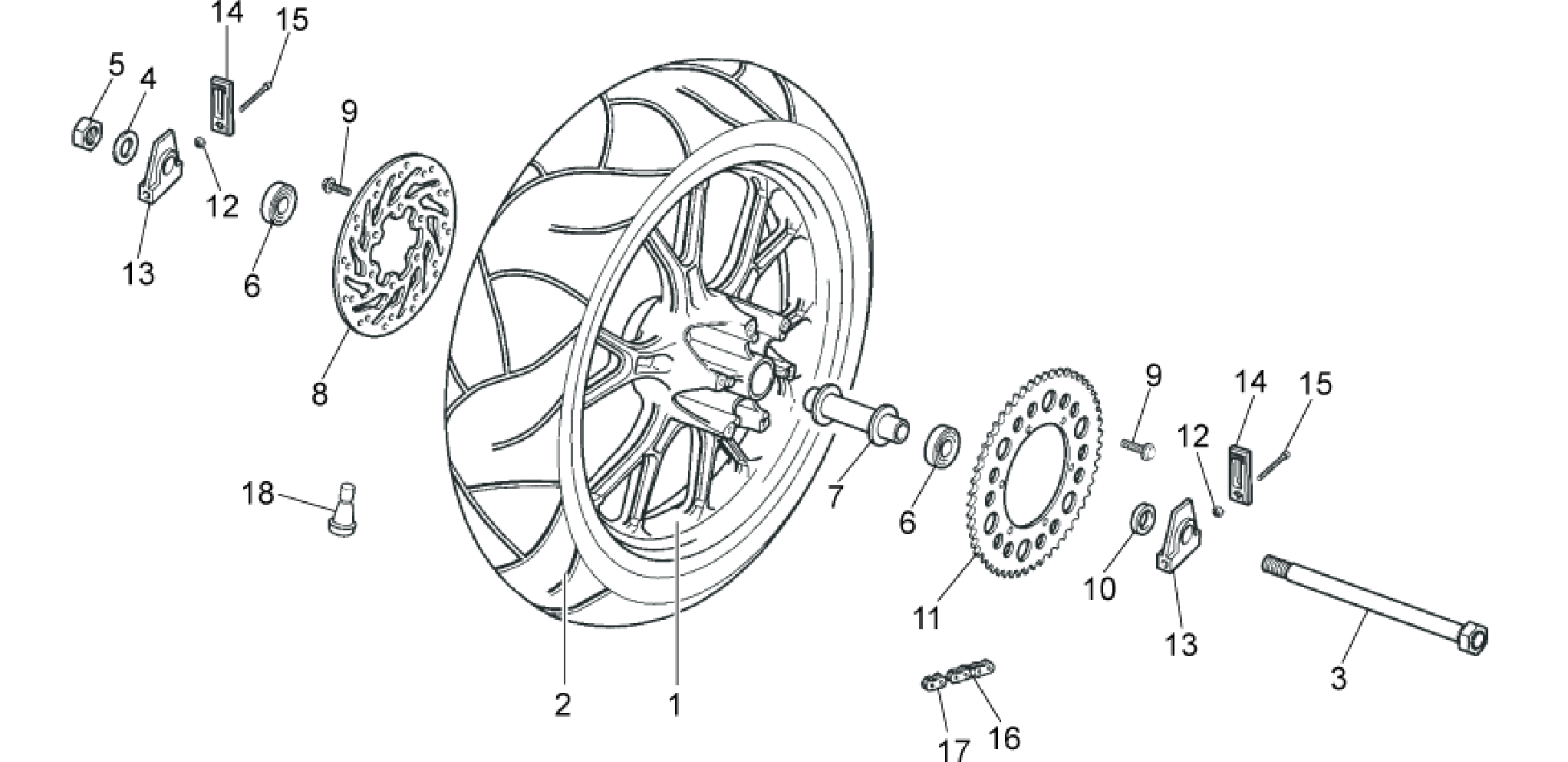 Rear wheel