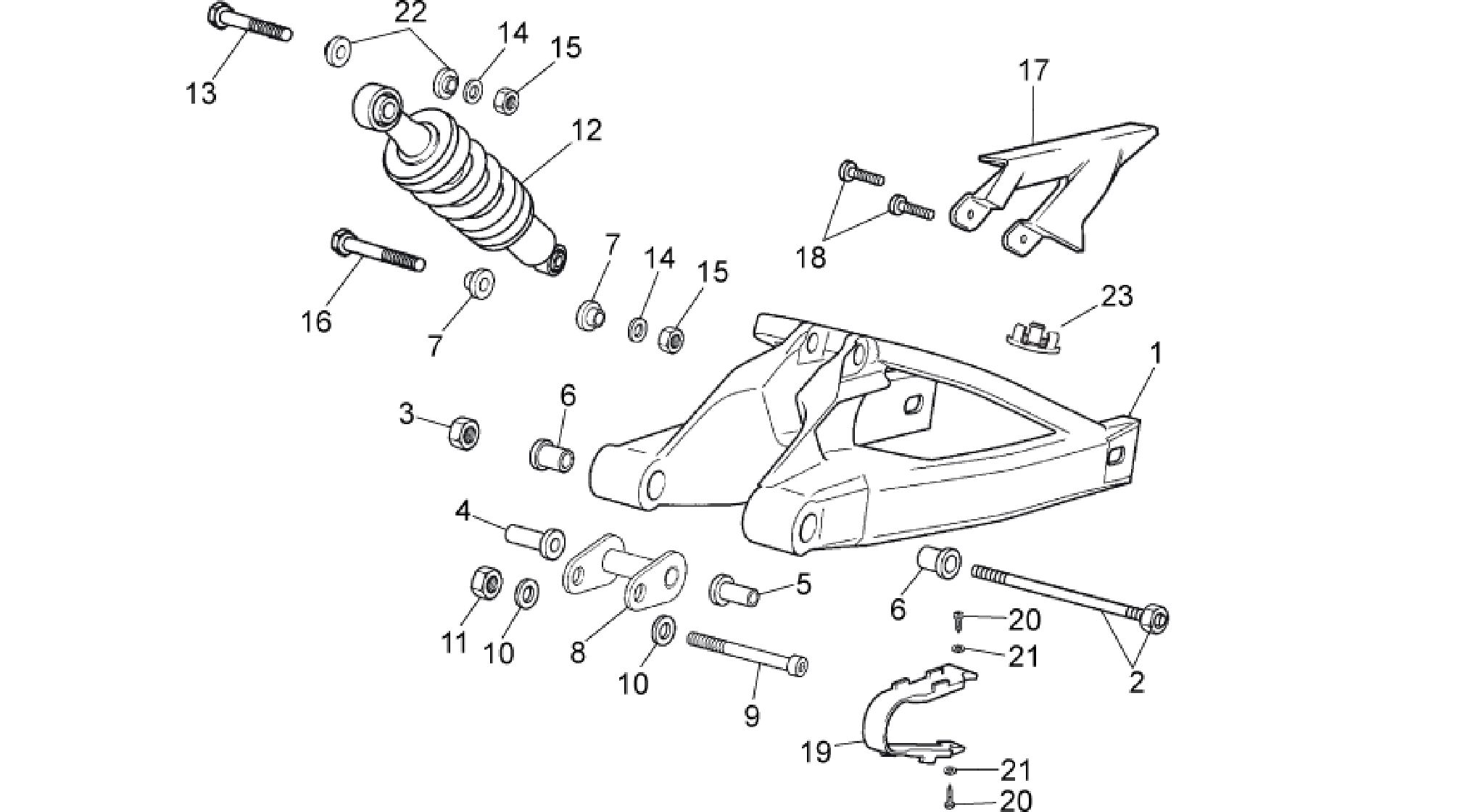 Swing arm - Shock absorber