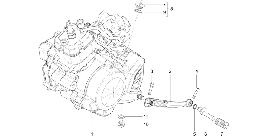 Engine-Completing part-Lever