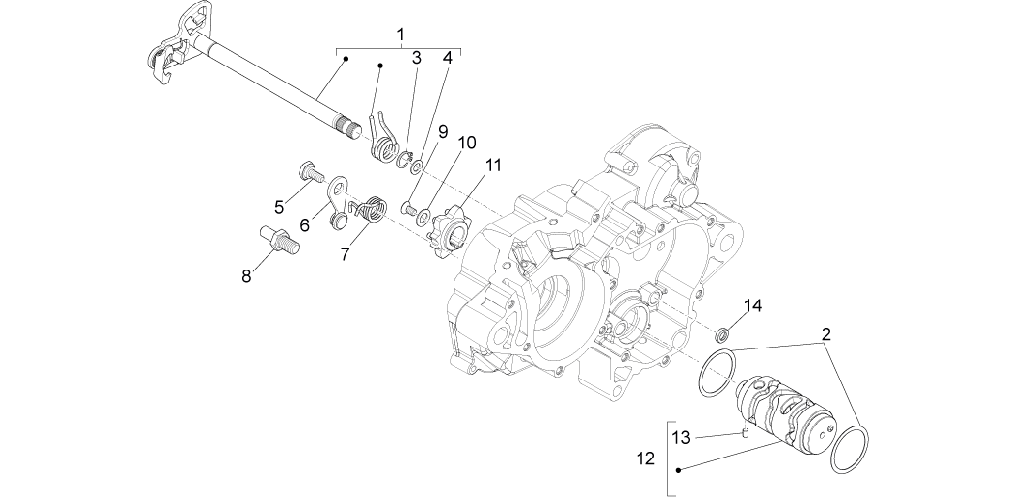 Gear box / Selector / Shift cam