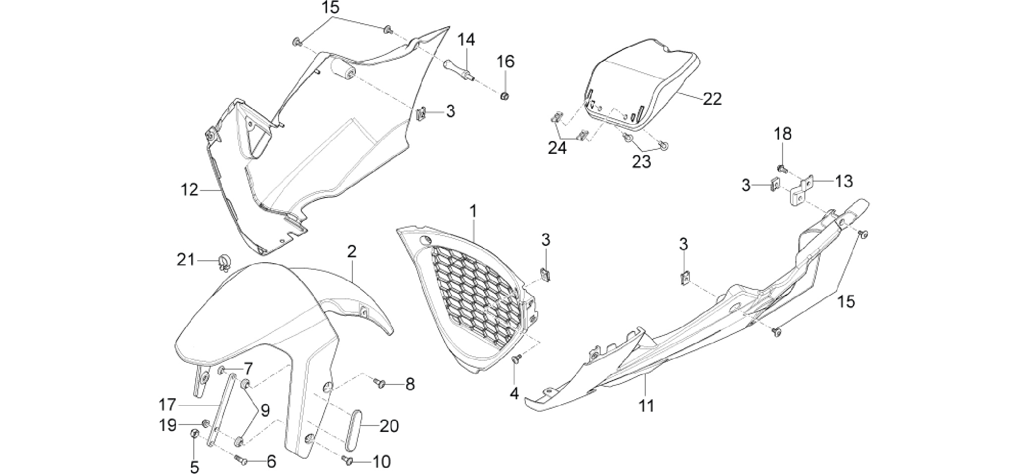 Front mudguard-Pillar