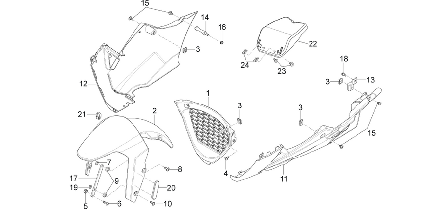 Front mudguard-Pillar
