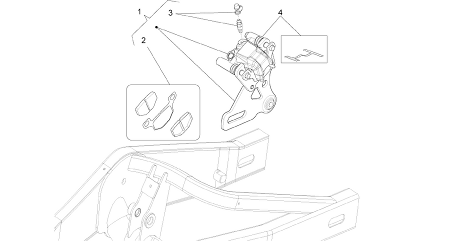 Rear brake caliper