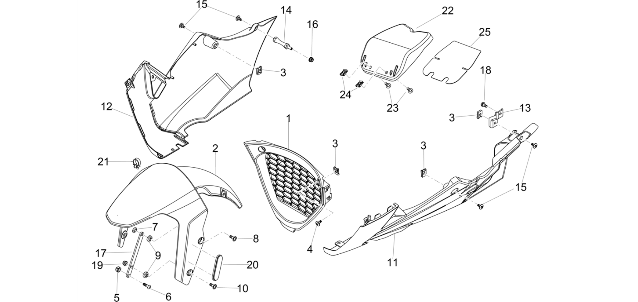 Front mudguard-Pillar