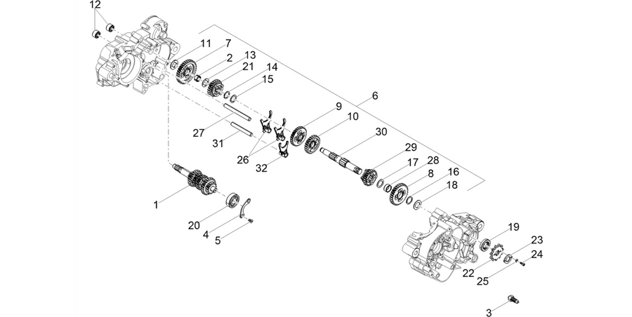 Gear box - Gear assembly