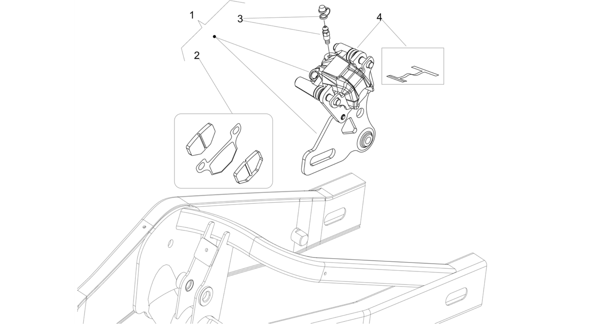 Rear brake caliper