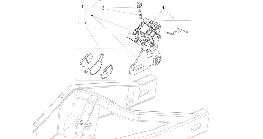 Rear brake caliper