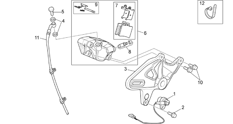 Rear brake caliper