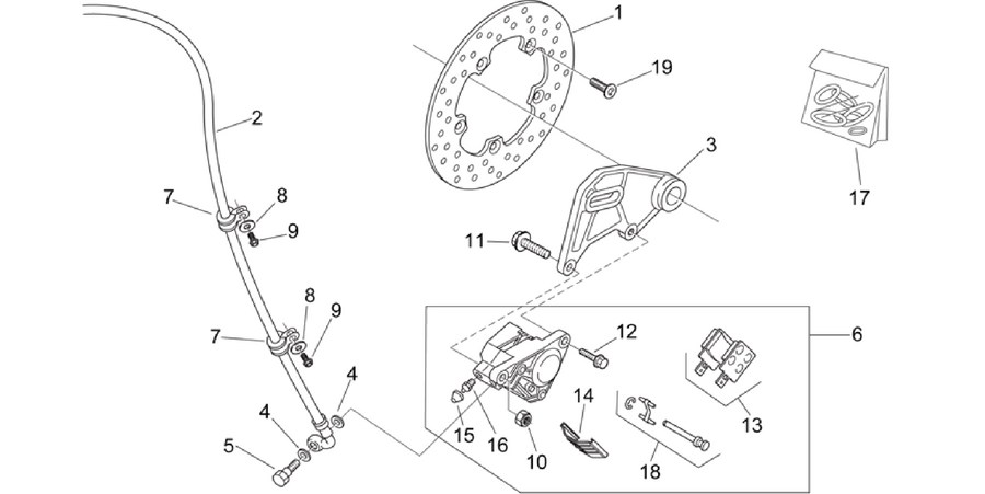 Rear brake caliper