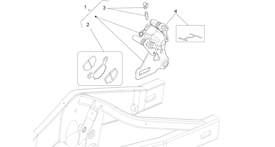 Rear brake caliper