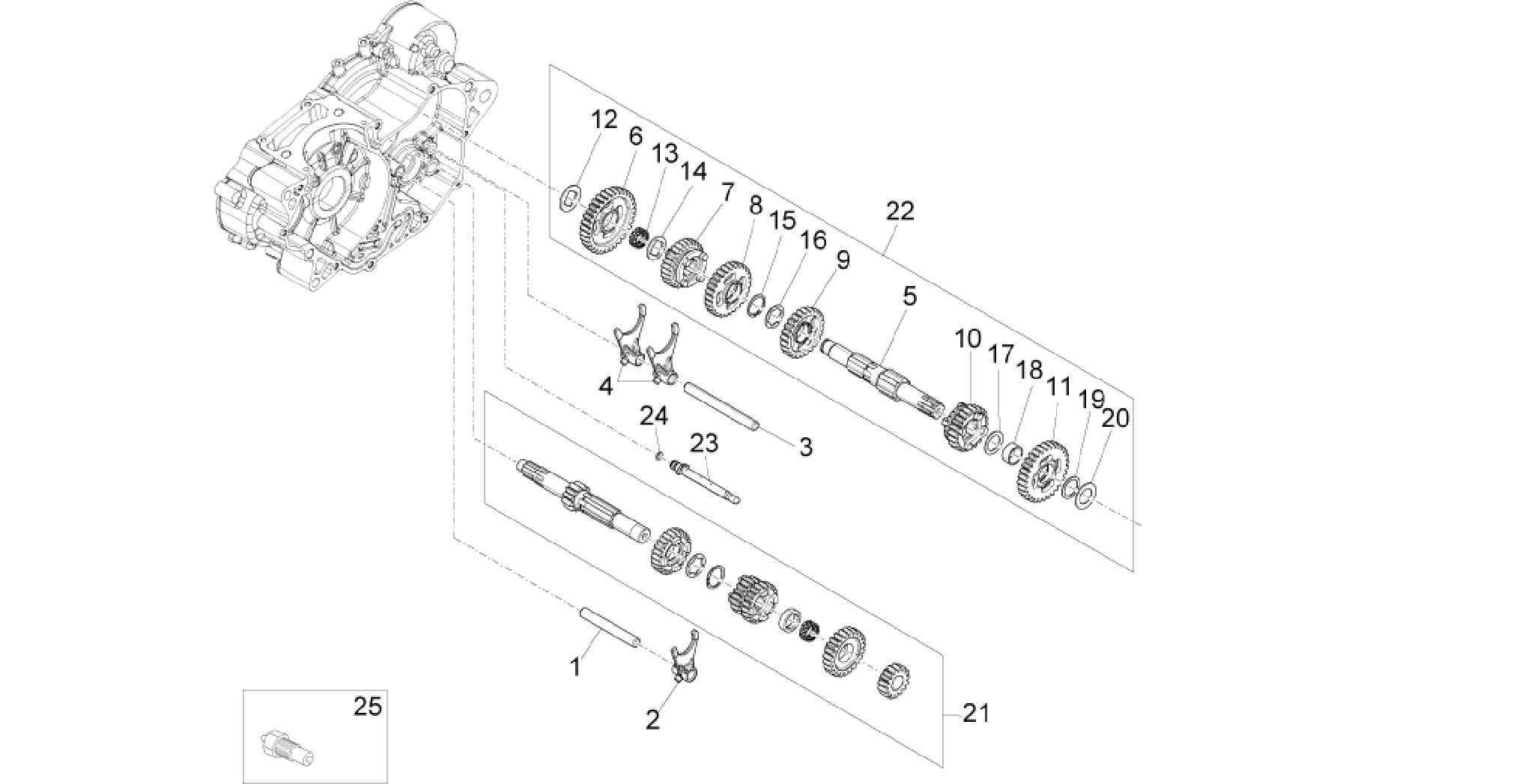 Gear box - Gear assembly