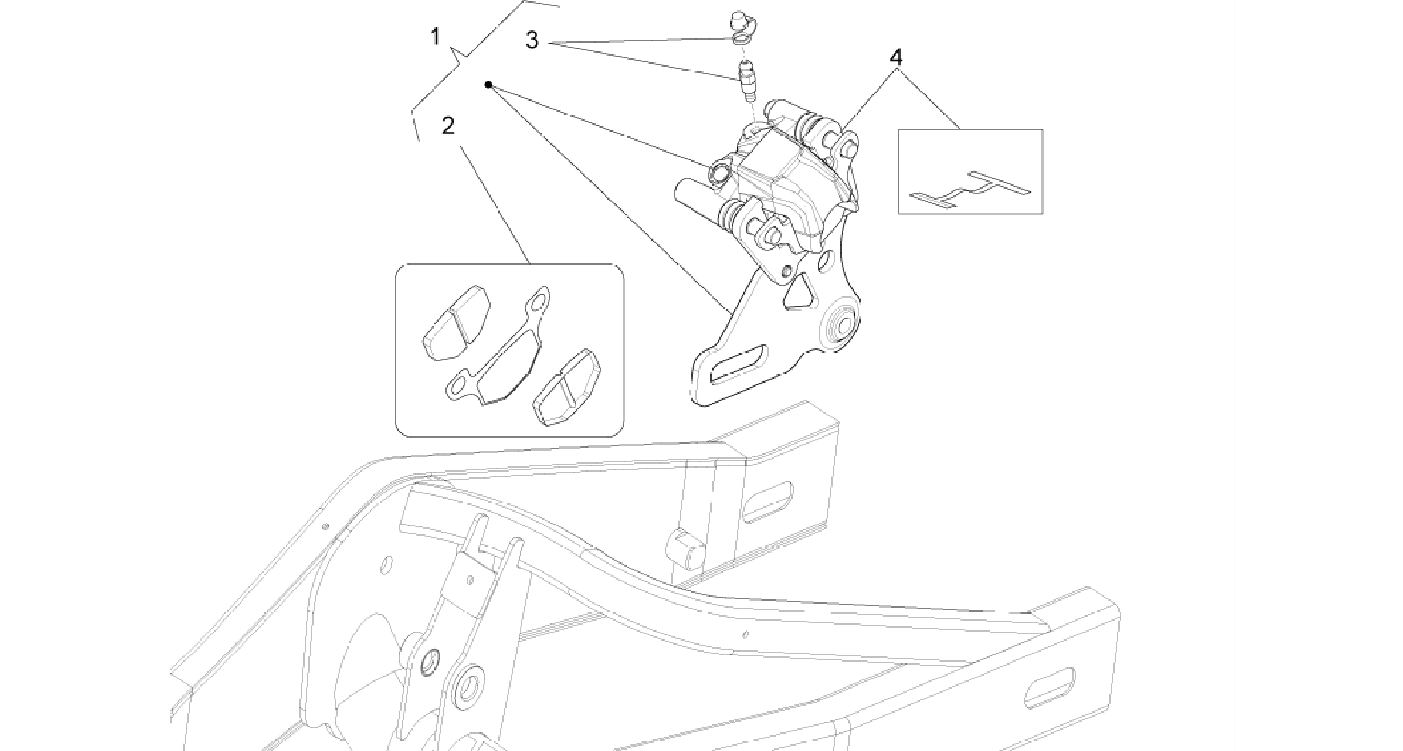 Rear brake caliper