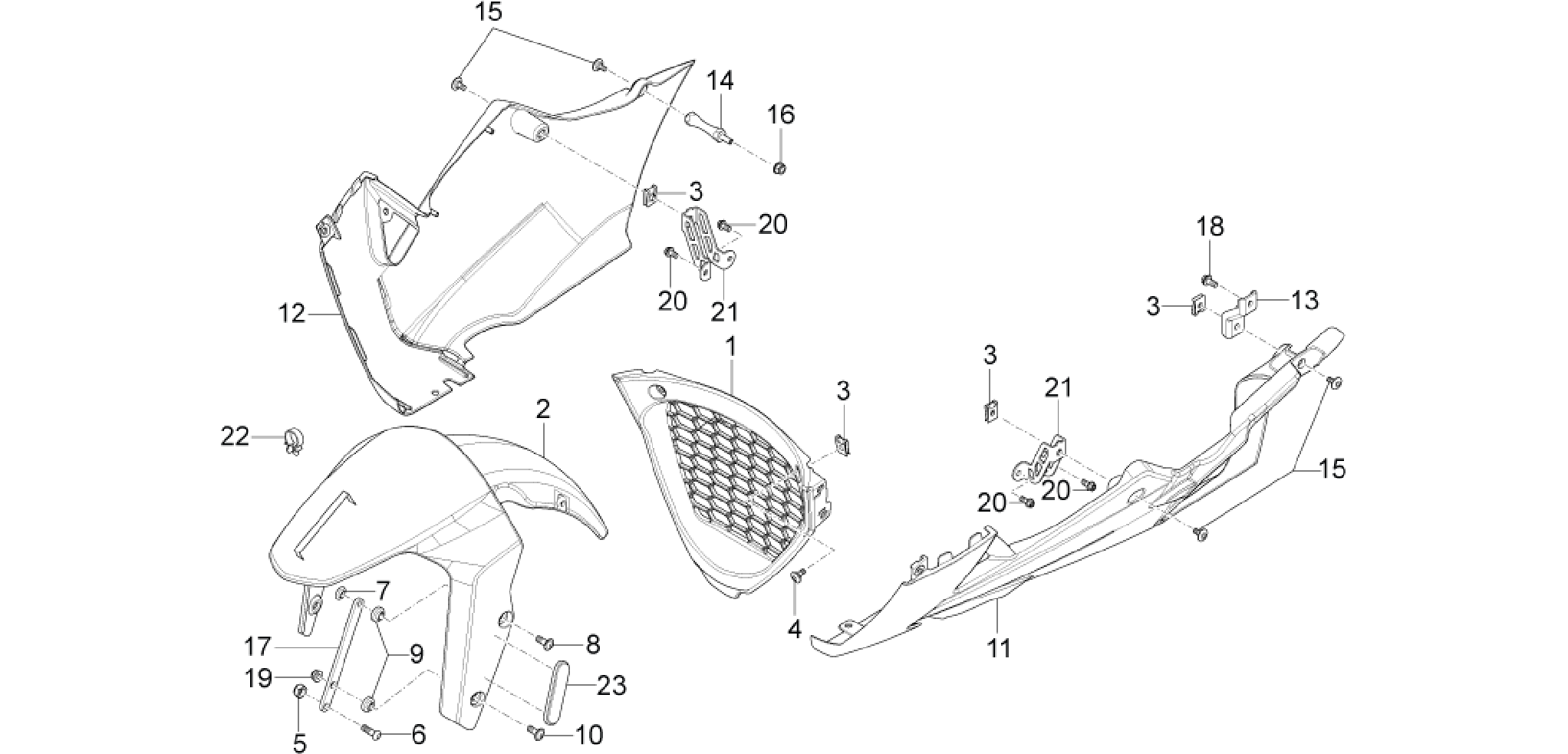 Front mudguard-Pillar
