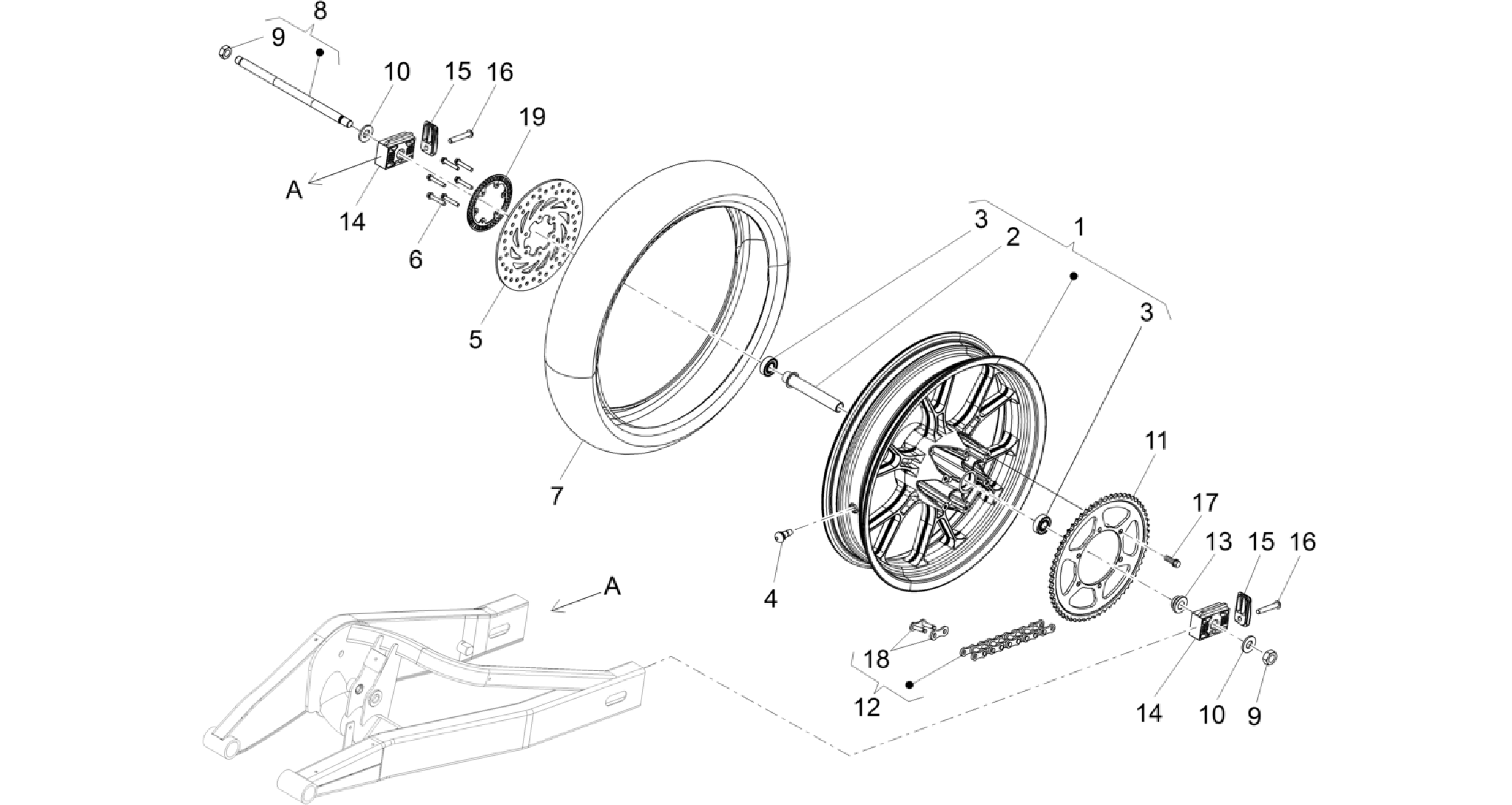Rear wheel