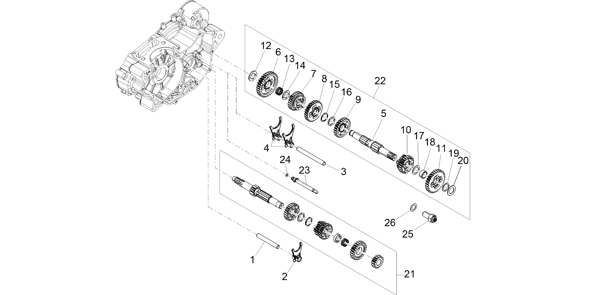 Gear box - Gear assembly