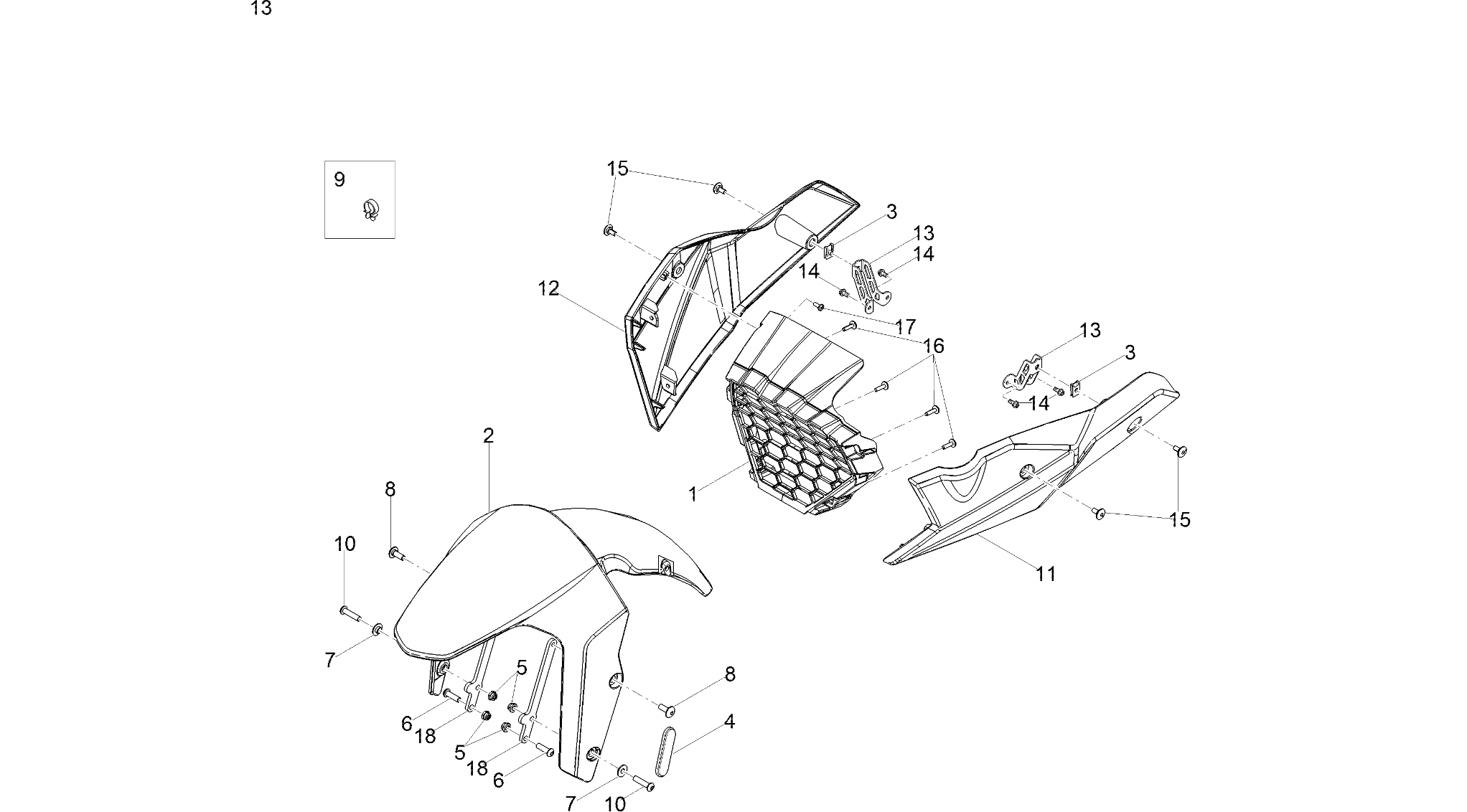 Front mudguard-Pillar