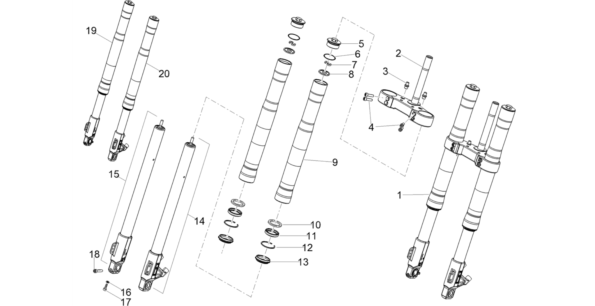 Front fork Ming Xing