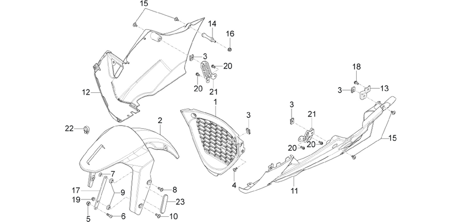 Front mudguard-Pillar